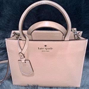 Kate Spade Nude Pink/Brown Boxy Shoulder Bag